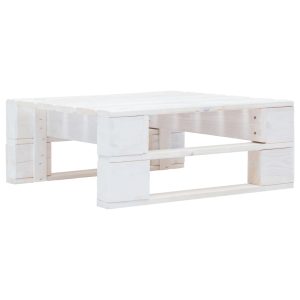 Ottomana Da Giardino In Pallet In Legno Bianco