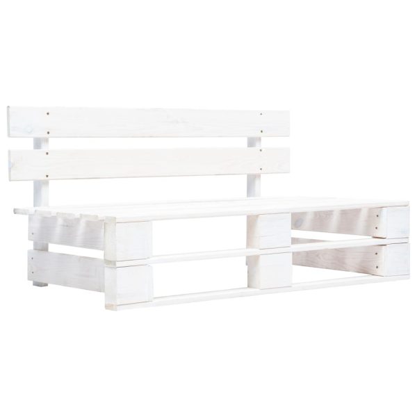 Panca Da Giardino Su Pallet In Legno Bianco