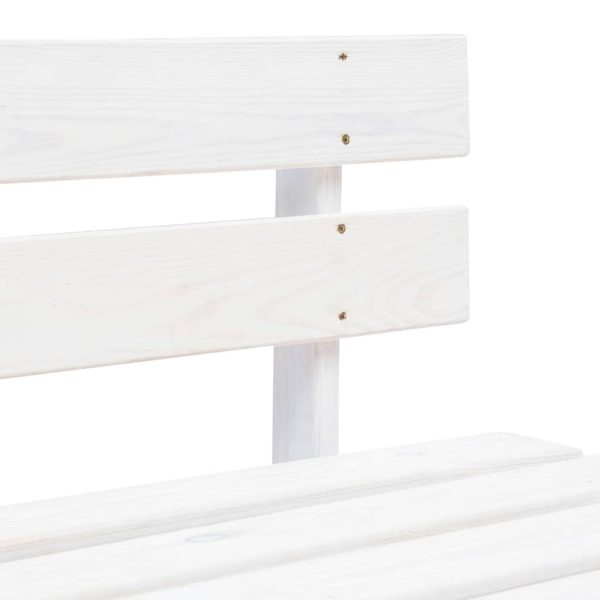 Panca Da Giardino Su Pallet In Legno Bianco - Image 4