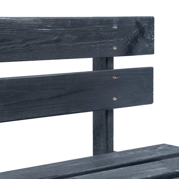 Panca Da Giardino Con Pallet In Legno Nera - Image 3