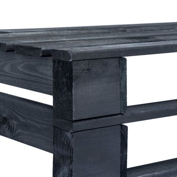 Panca Da Giardino Con Pallet In Legno Nera - Image 4