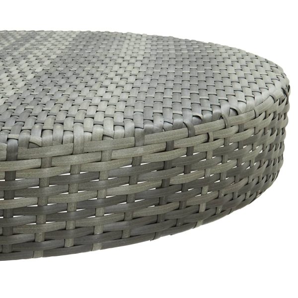 Tavolo Da Giardino Grigio 75,5x106 Cm In Polyrattan - Image 3