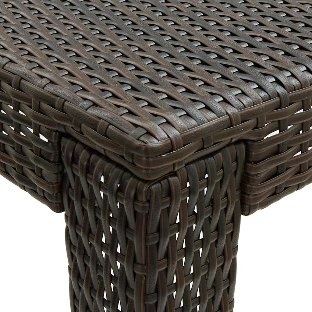 Tavolo Bar Da Giardino Marrone 140,5x60,5x110,5 Cm Polyrattan - Image 4