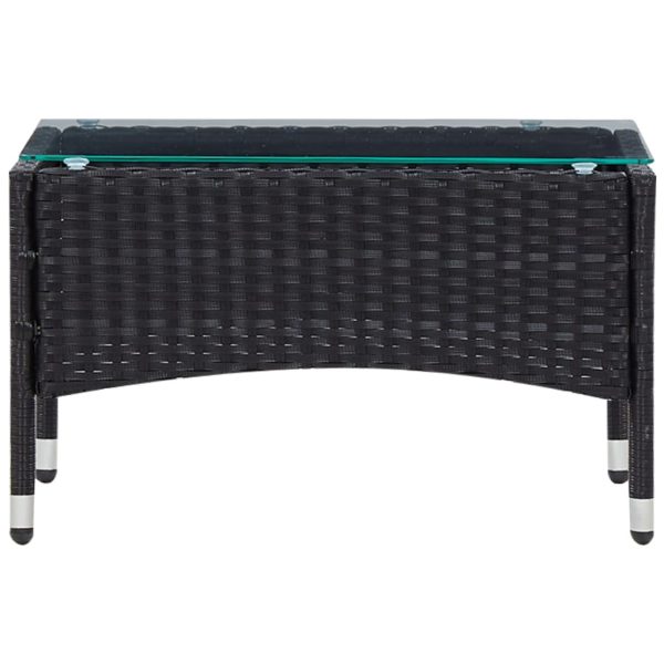Set Divani Da Giardino 4 Pz Con Cuscini In Polyrattan Nero - Image 6