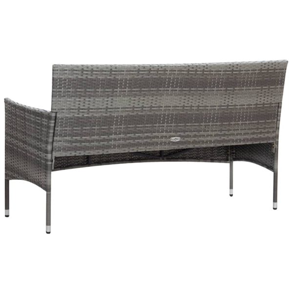 Set Divani Da Giardino 5 Pz Con Cuscini In Polyrattan Grigio - Image 5