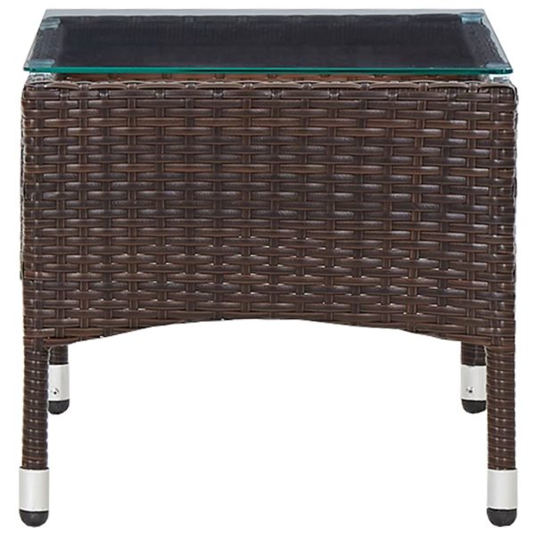 Tavolino Da Caffè Marrone 60x40x36 Cm In Polyrattan - Image 3