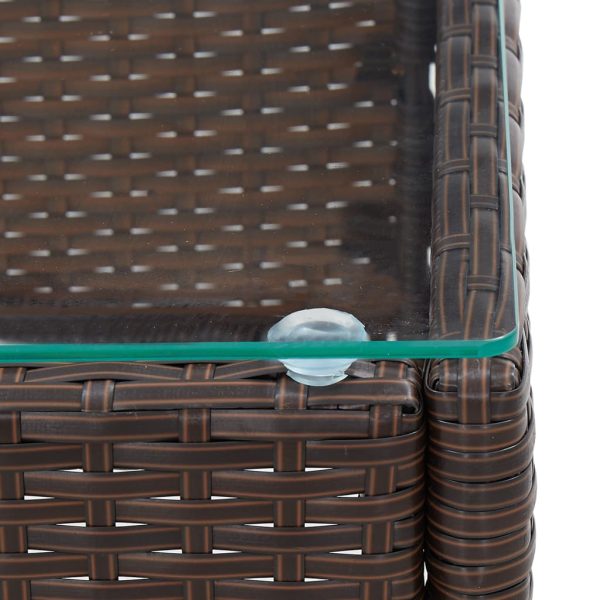 Tavolino Da Caffè Marrone 60x40x36 Cm In Polyrattan - Image 4