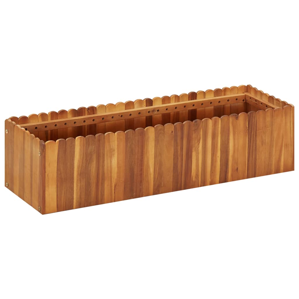 Letto Rialzato Da Giardino 100x30x25 Cm In Massello Di Acacia