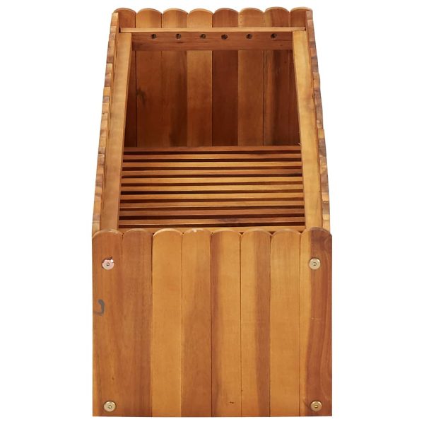 Letto Rialzato Da Giardino 100x30x25 Cm In Massello Di Acacia - Image 3