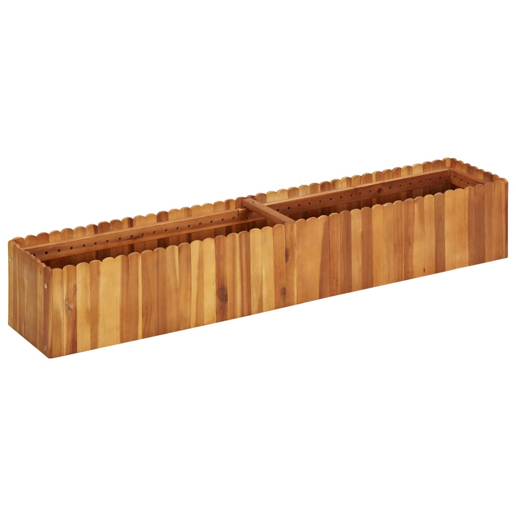 Letto Rialzato Da Giardino 150x30x25 Cm In Massello Di Acacia