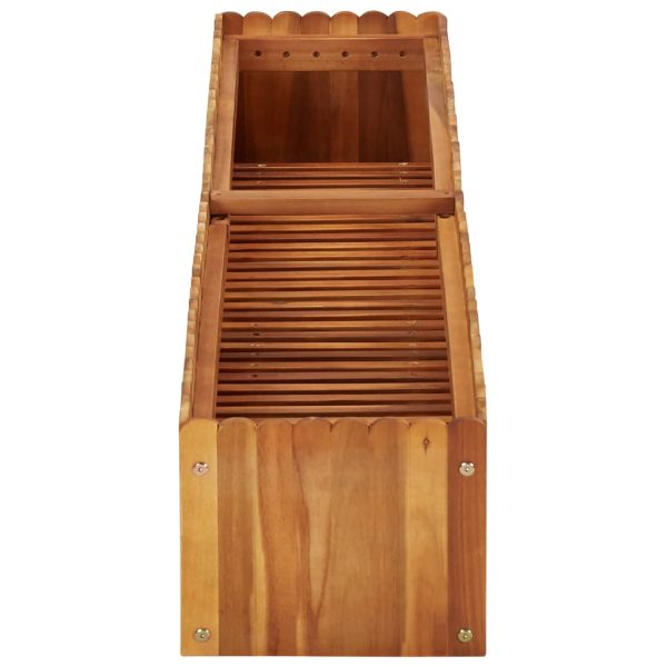 Letto Rialzato Da Giardino 150x30x25 Cm In Massello Di Acacia - Image 3