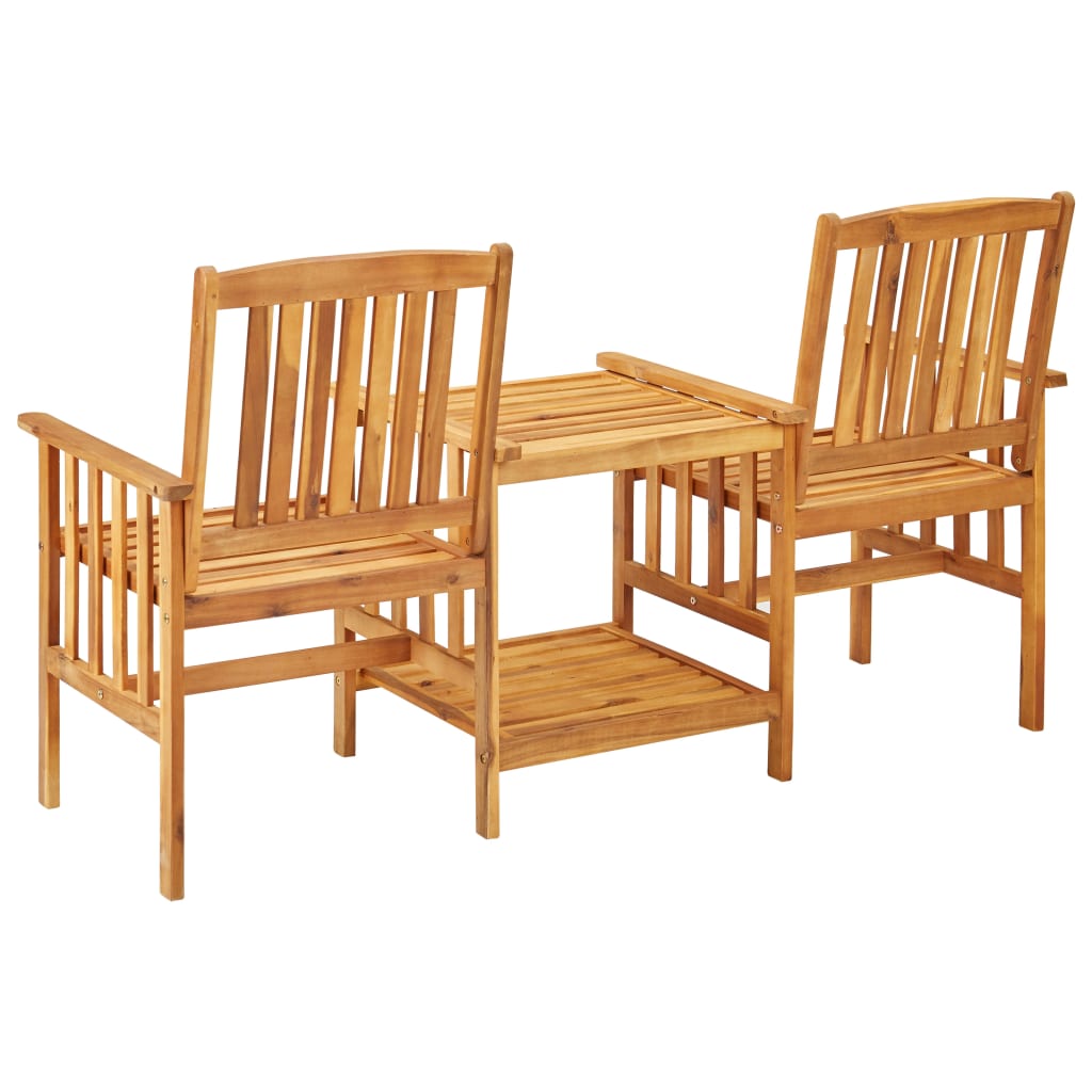 Sedie Giardino Tavolino Da Tè 159x61x92cm Legno Massello Acacia - Image 4