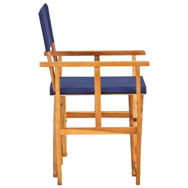 Sedia Da Regista In Legno Massello Di Acacia Blu - Image 3
