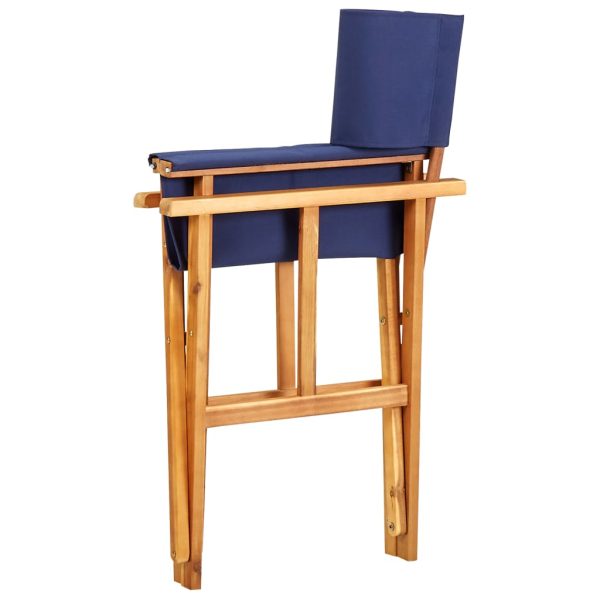 Sedia Da Regista In Legno Massello Di Acacia Blu - Image 5