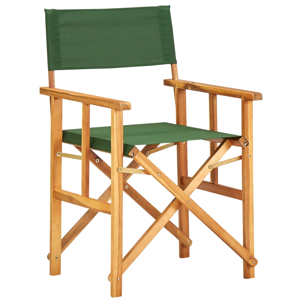 Sedia Da Regista In Legno Massello Di Acacia Verde