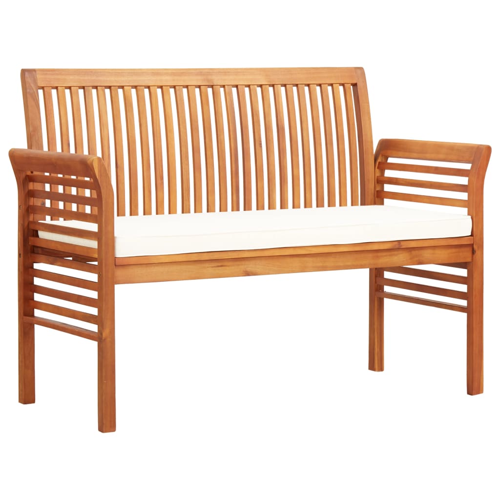 Panca Da Giardino A 2 Posti 120 Cm In Legno Massello Di Acacia