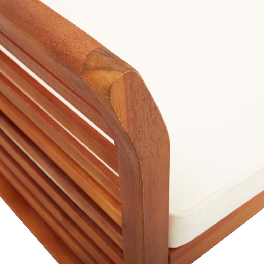 Panca Da Giardino A 2 Posti 120 Cm In Legno Massello Di Acacia - Image 6