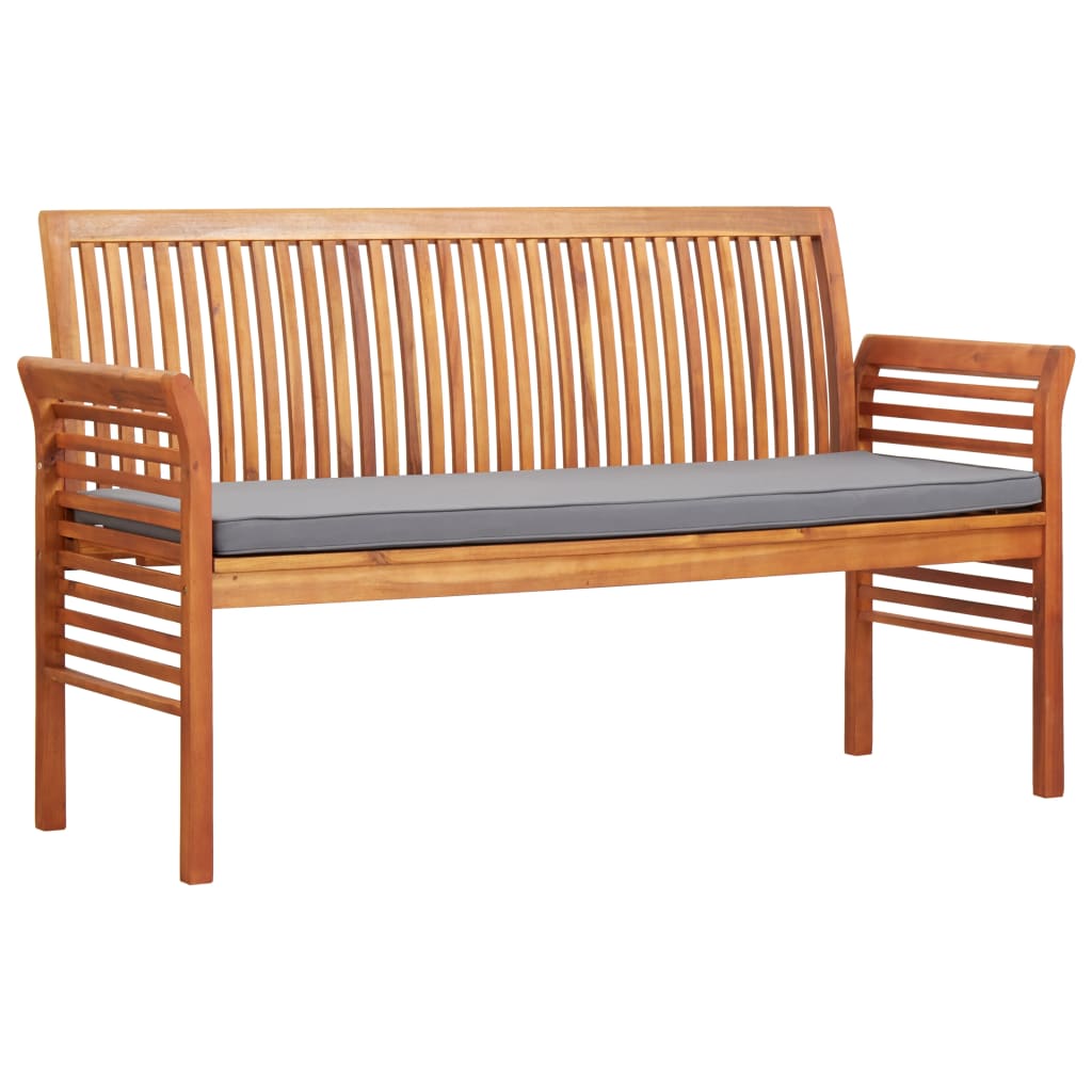 Panca Da Giardino A 3 Posti 150 Cm Legno Massello Di Acacia