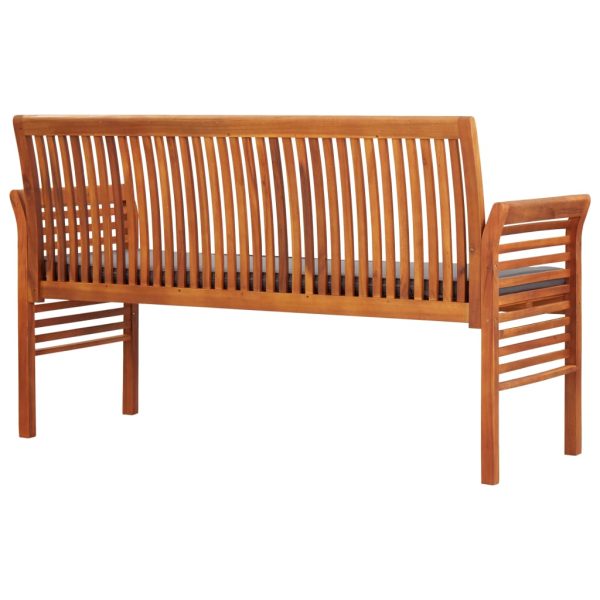 Panca Da Giardino A 3 Posti 150 Cm Legno Massello Di Acacia - Image 4