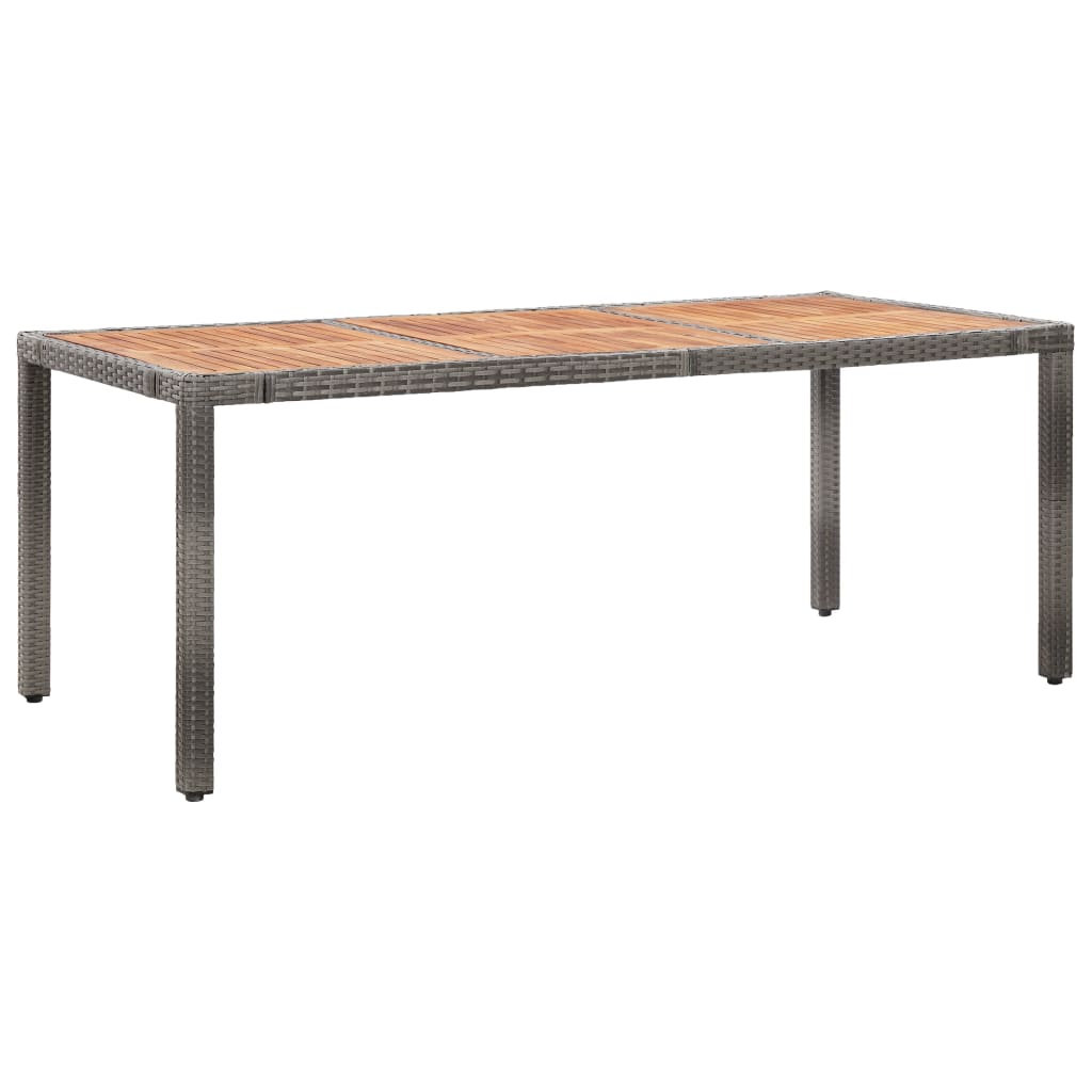 Set Da Pranzo Da Giardino 9 Pz Con Cuscini In Polyrattan Grigio - Image 3