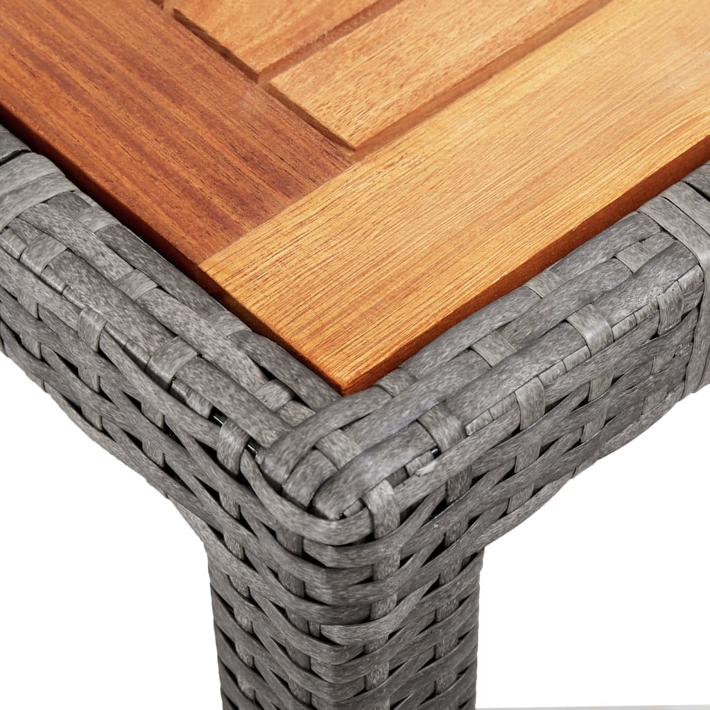 Set Da Pranzo Da Giardino 9 Pz Con Cuscini In Polyrattan Grigio - Image 4