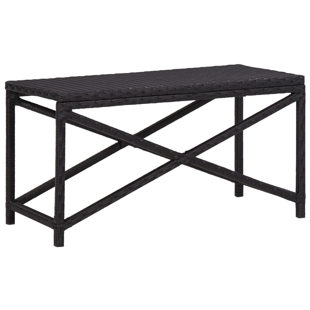 Panchina Da Giardino 80 Cm In Polyrattan Nero