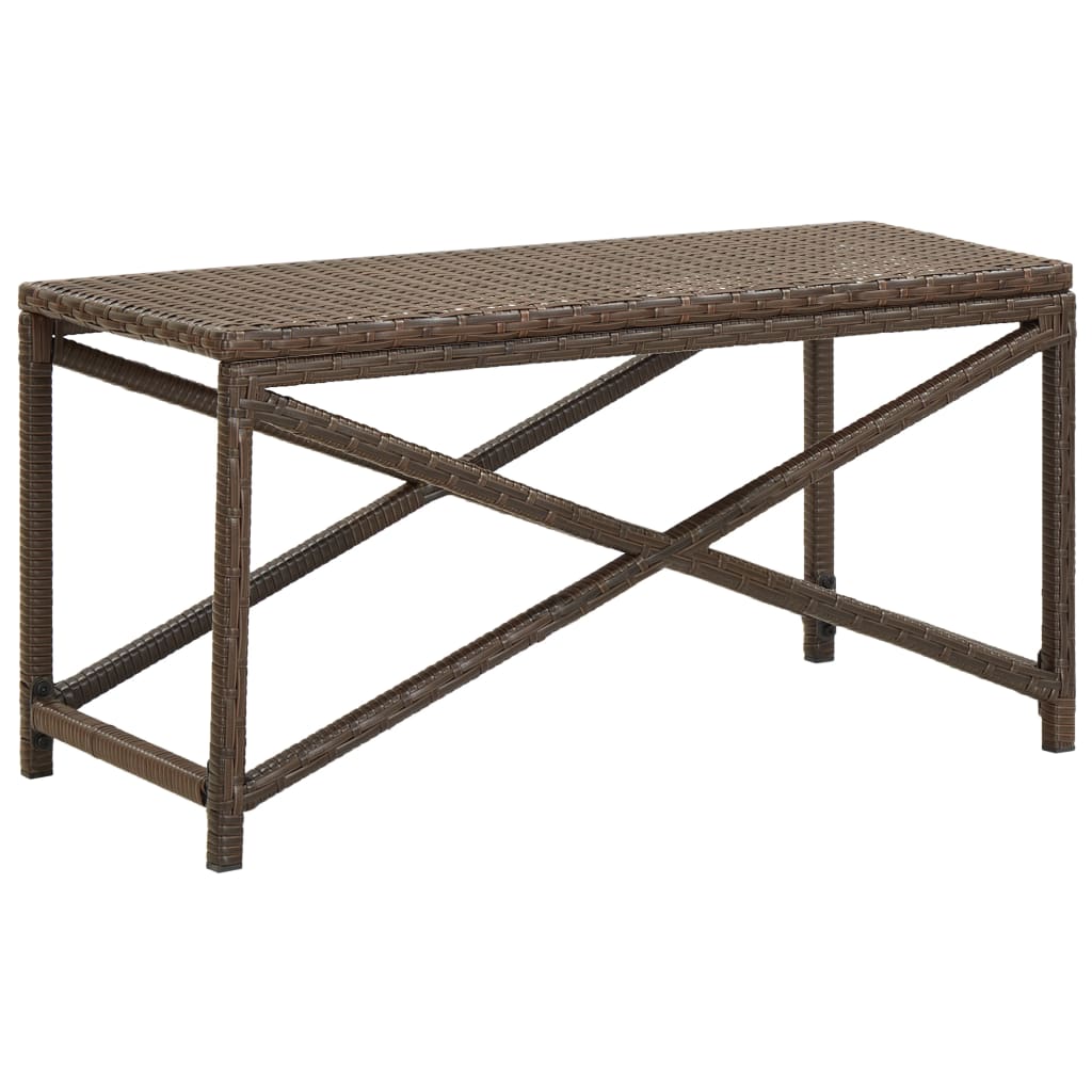 Panchina Da Giardino 80 Cm In Polyrattan Marrone
