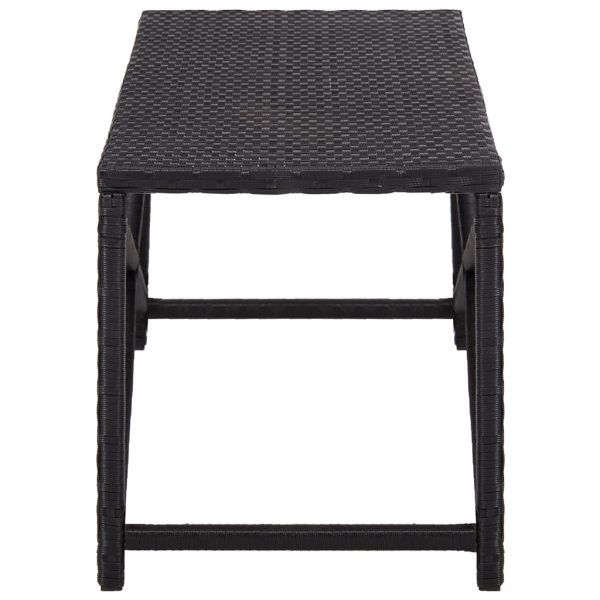Panchina Da Giardino 120 Cm In Polyrattan Nero - Image 3