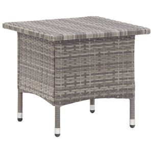 Tavolino Da Tè Grigio 50x50x47 Cm In Polyrattan