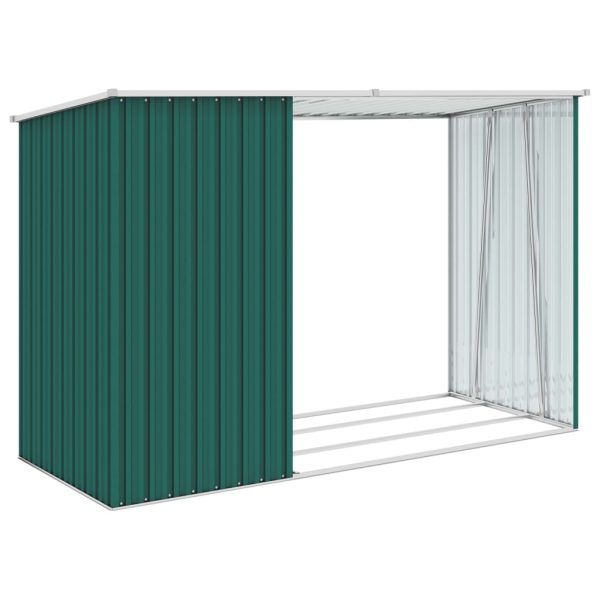 Capanno Per Legna Verde 245x98x159 Cm In Acciaio Zincato - Image 4
