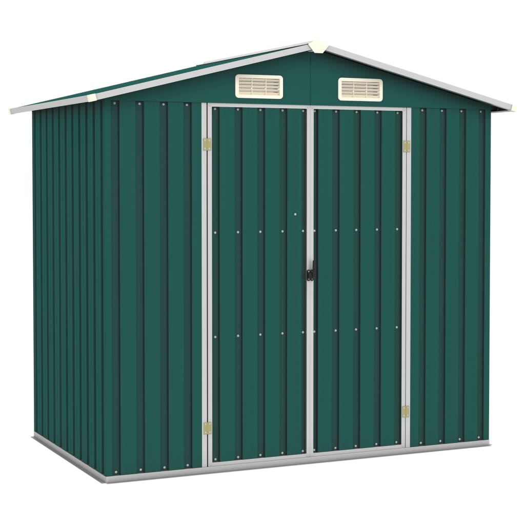 Capanno Da Giardino Verde 205x129x183 Cm In Acciaio Zincato
