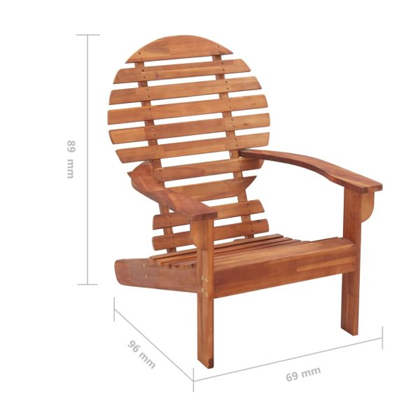 Sedia Adirondack In Legno Massello Di Acacia - Image 6