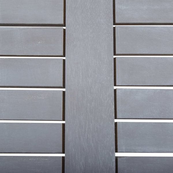 Tavolo Da Giardino Grigio 80x80x74 Cm Legno Massello Di Acacia - Image 4