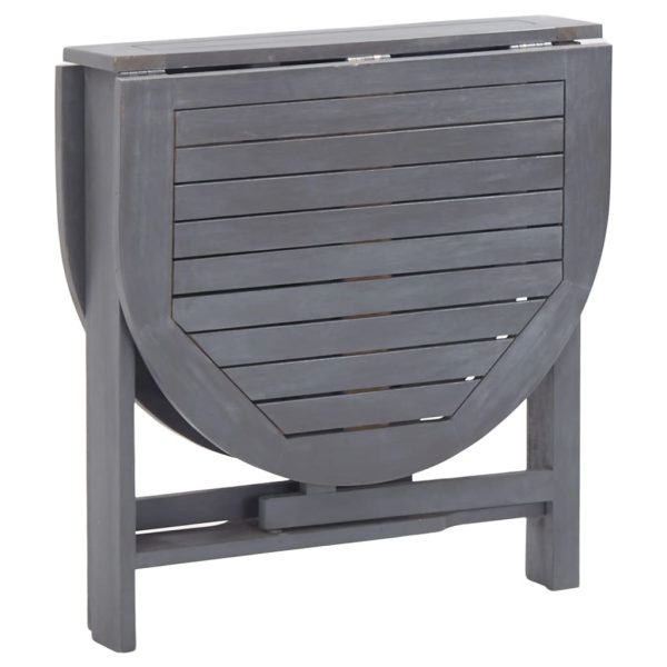Tavolo Da Giardino Grigio 120x70x74 Cm Legno Massello Di Acacia - Image 6