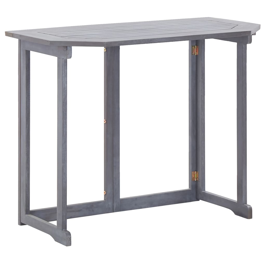 Tavolo Da Balcone Pieghevole 90x50x74 Cm In Massello Di Acacia