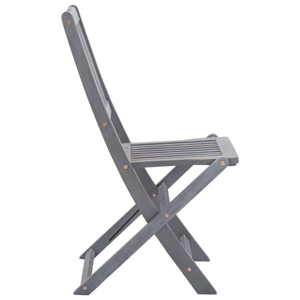 Sedie Da Giardino Pieghevoli 2 Pz In Legno Massello D'acacia - Image 3