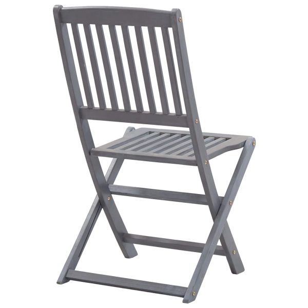 Sedie Da Giardino Pieghevoli 2 Pz In Legno Massello D'acacia - Image 4