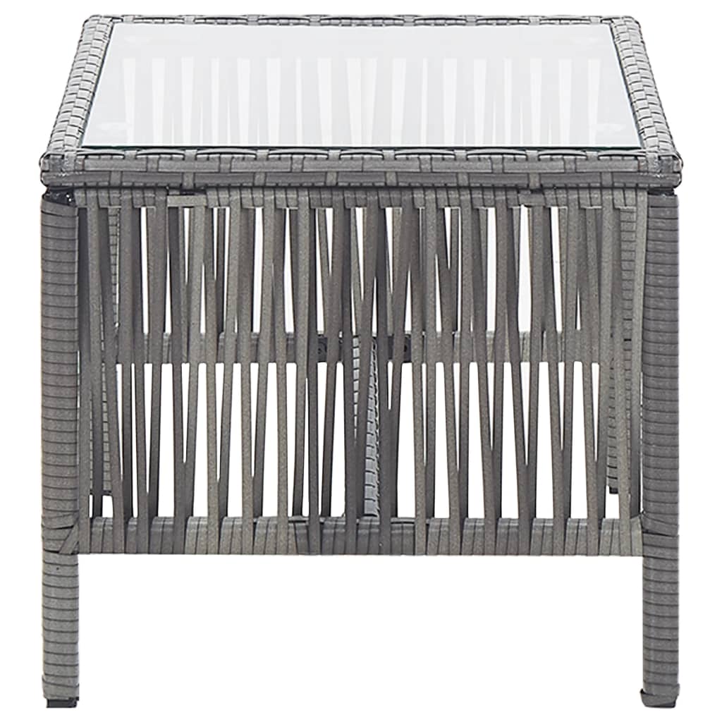 Set Divani Da Giardino 4 Pz Con Cuscini In Polyrattan Antracite - Image 5