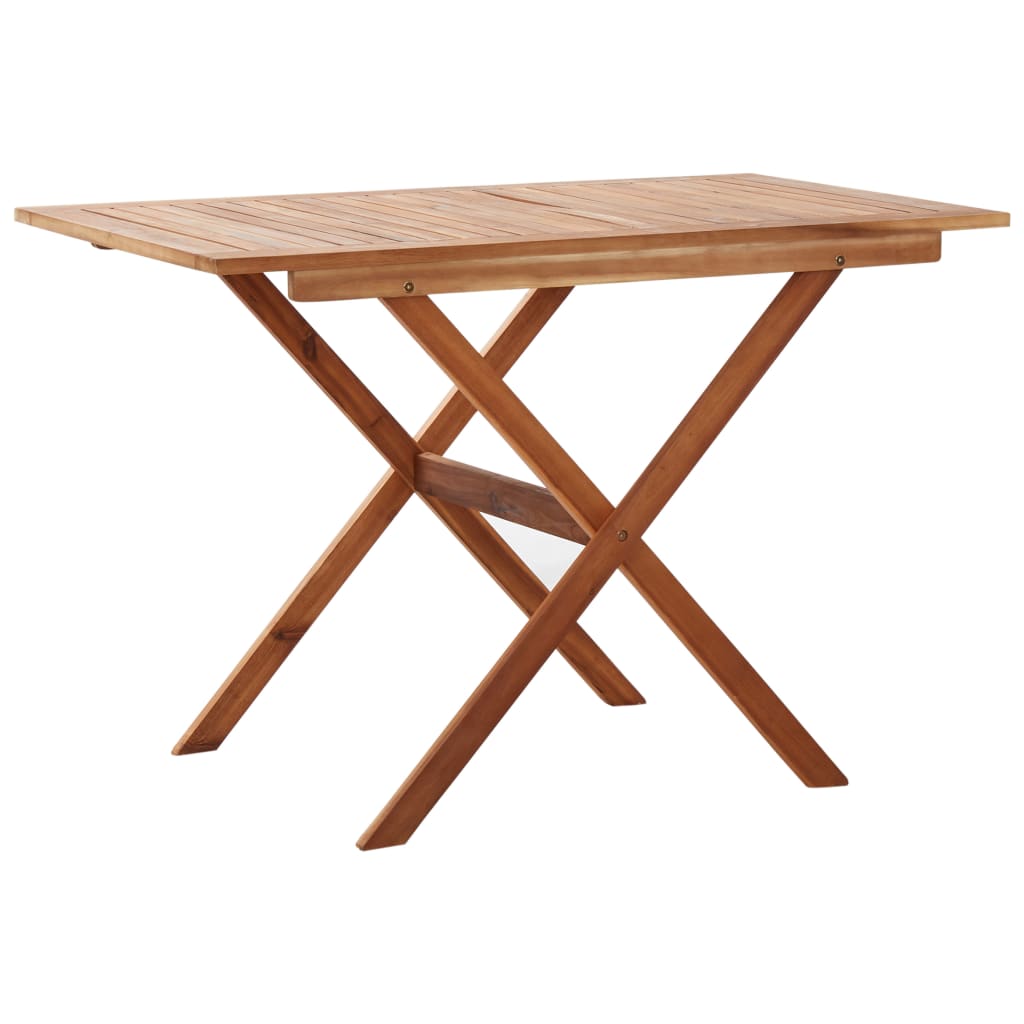 Tavolo Da Giardino 110x67x74 Cm In Legno Massello Di Acacia