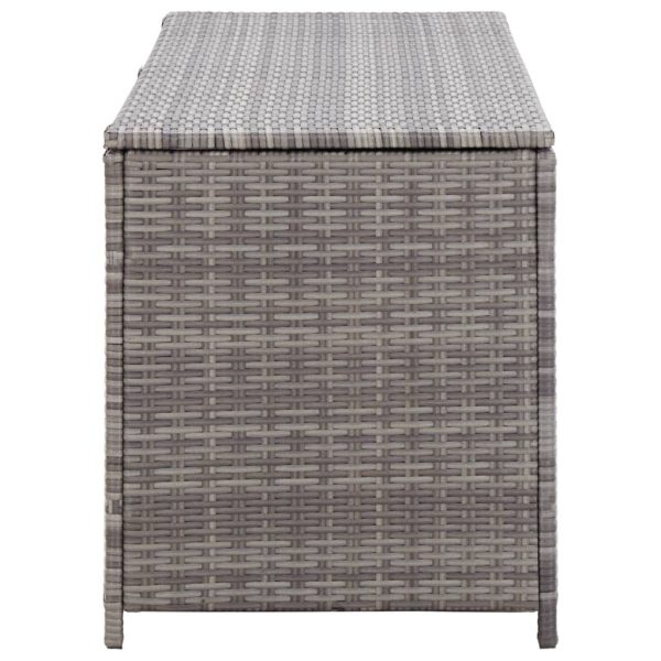 Baule Da Giardino Grigio 120x50x60 Cm In Polyrattan - Image 4