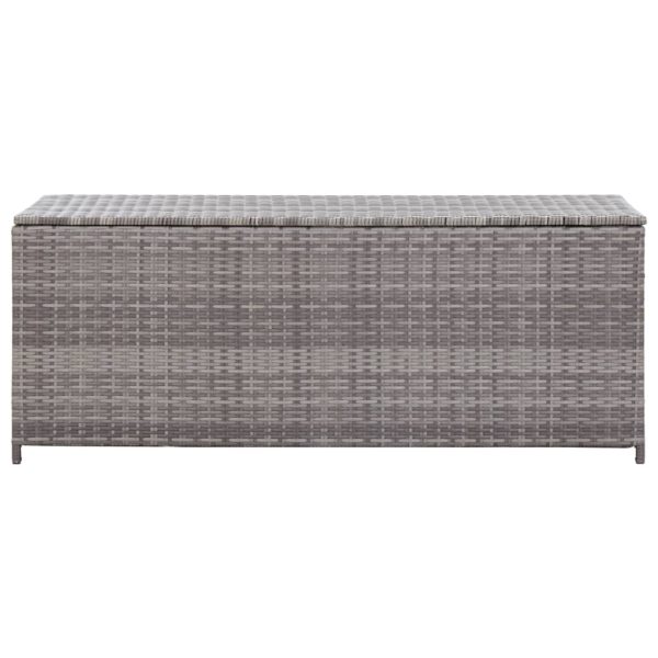 Baule Da Giardino Grigio 150x50x60 Cm In Polyrattan - Image 3
