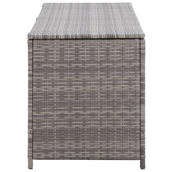 Baule Da Giardino Grigio 150x50x60 Cm In Polyrattan - Image 5