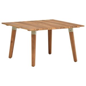 Tavolino Da Caffè Per Giardino 60x60x36 Cm Legno Di Acacia