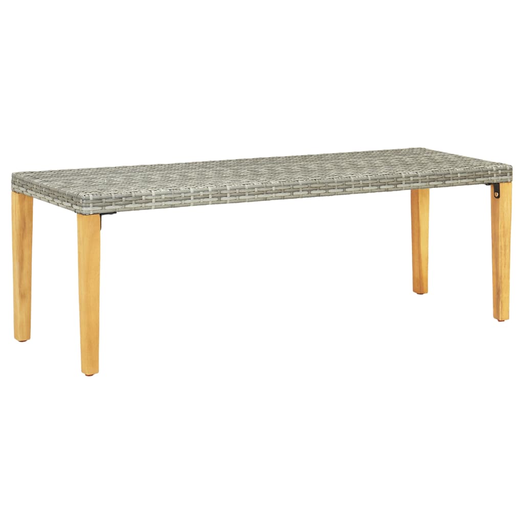 Panca Da Giardino 80 Cm In Polyrattan Grigio