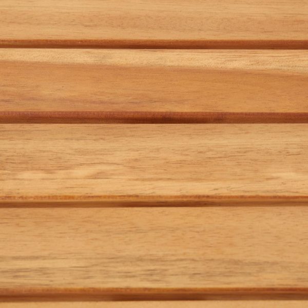 Sgabelli Da Bar 4 Pz In Legno Massello Di Acacia E Acciaio Inox - Image 6
