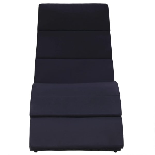 Lettino Prendisole Con Cuscino In Polyrattan Nero - Image 3