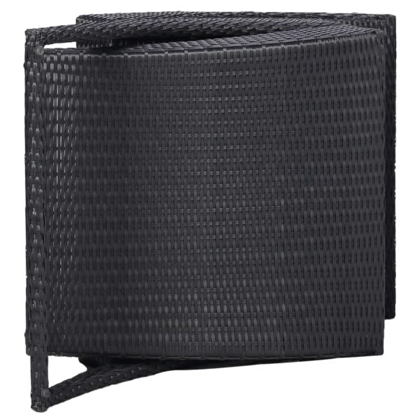 Lettino Prendisole Con Cuscino In Polyrattan Nero - Image 5