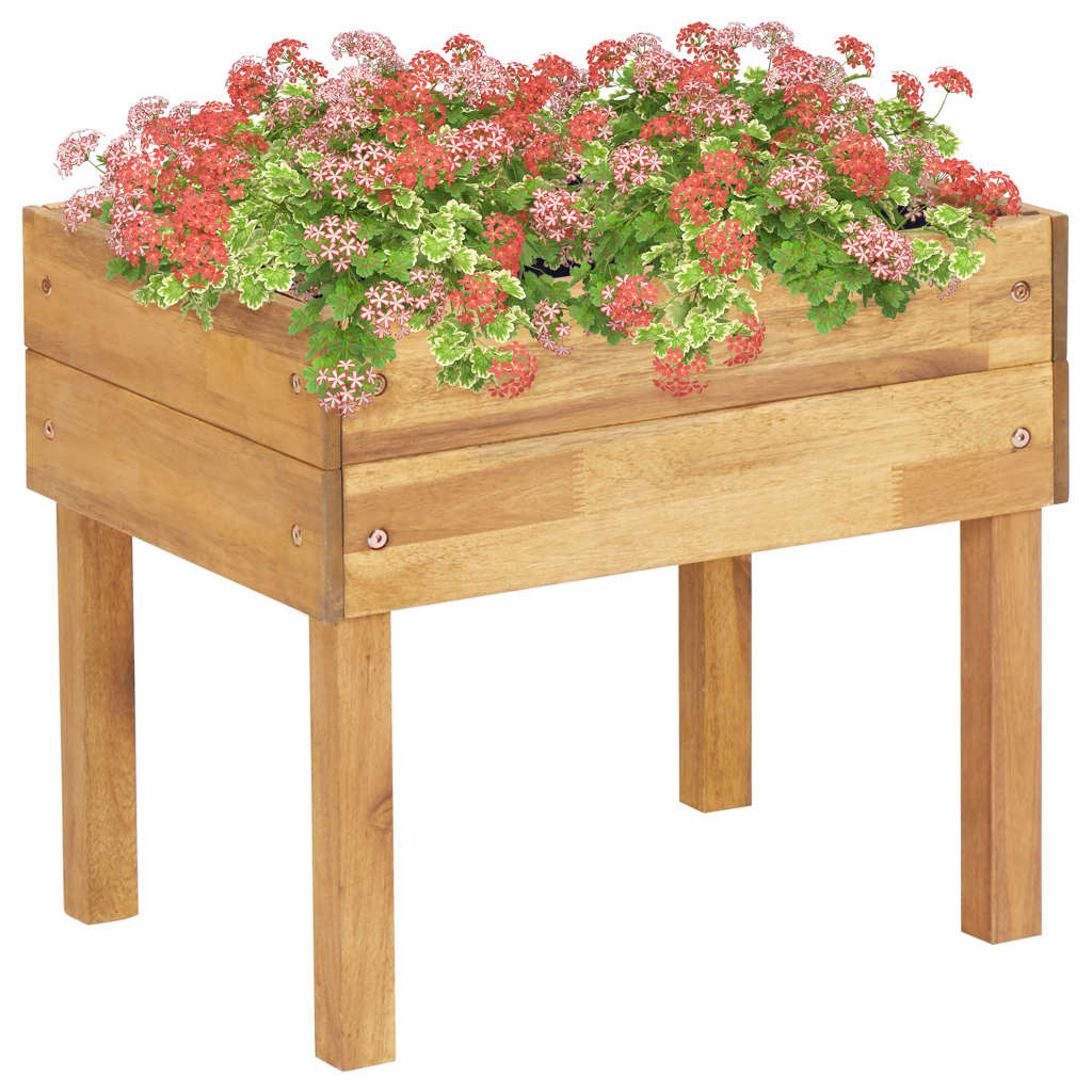 Fioriera Rialzata 50x40x45 Cm In Massello Di Acacia