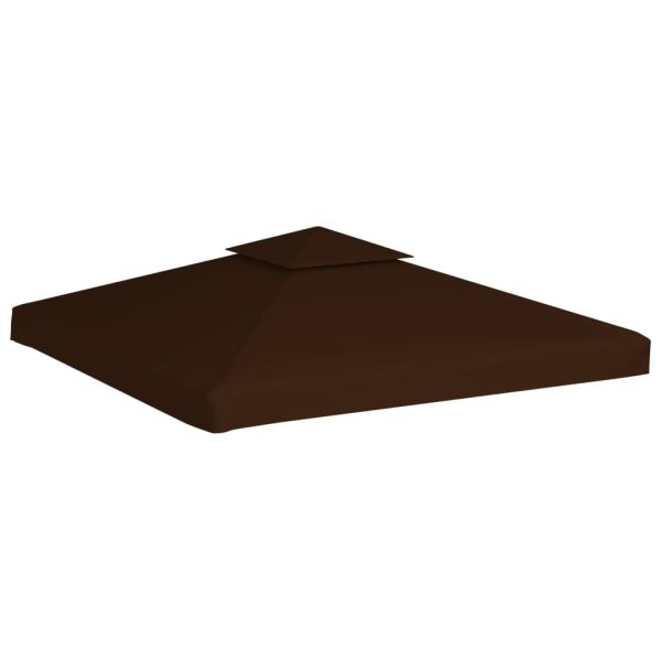 Copertura Superiore Per Gazebo A 2 Strati 310g/m² 3x3m Marrone - Image 2