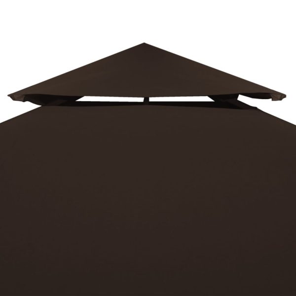 Copertura Superiore Per Gazebo A 2 Strati 310g/m² 3x3m Marrone - Image 3
